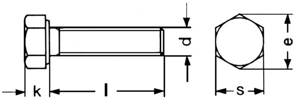DIN 558 Hexagon Head Screws (Fully Threaded)