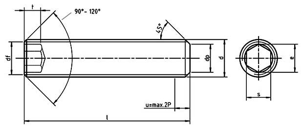 DIN 913 Hexagon Socket Set Cap Screws with flat point DIN 913 Hexagon Socket Set Cap Screws with flat point