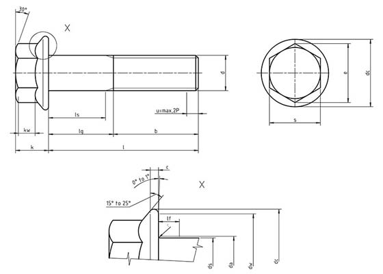 ISO 15071 Hexalobular socket raised countersunk (oval) head tapping screws