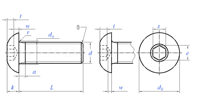 JIS B 1174 Inner Hexagonal Round Head Screw