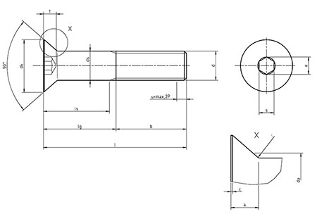 UNI 5933 Hexagon Socket Countersunk Head Cap Screws